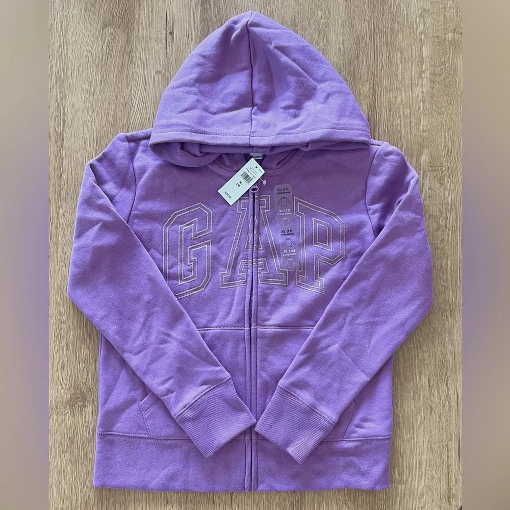 GAP Kids Girl Purple Zip-Up Hoodie